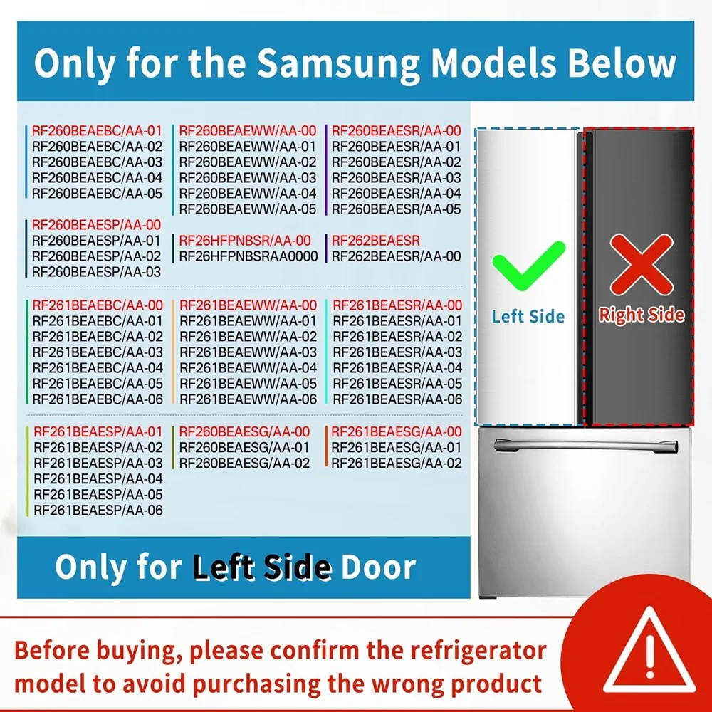 DA97-12657A Refrigerator Door Shelf Replacement (LEFT Side) for Samsung RF262BEAESR, RF261BEAESR RF260BEAESG, RF260BEAESR