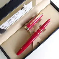 Luxury Writing Gift WingSung 618 Fountain Pens Piston Black Red Blue Transparent Design 12K Gold Tip Ink Writing Stationery