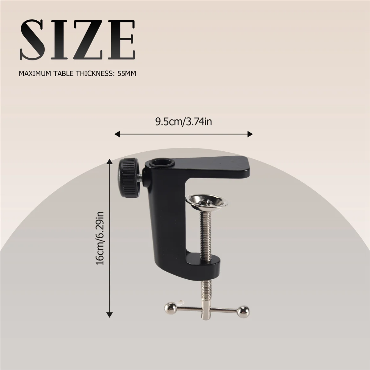 ABSQ-مشبك تثبيت طاولة معدني شديد التحمل لحامل ذراع مقص الميكروفون المعلق