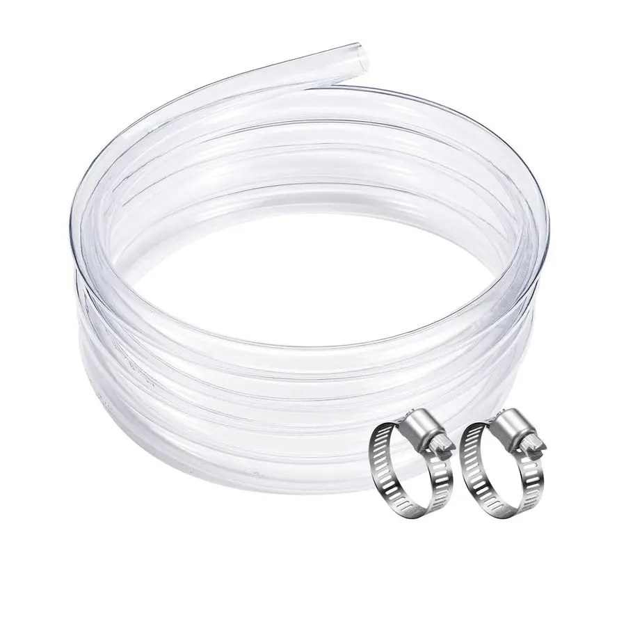 

3 8 ID 100 ft Clear Vinyl Tubing, Low Pressure Flexible PVC Tube, Heavy Duty UV Chemical Resistant Lightweight Plastic Vinyl Hos