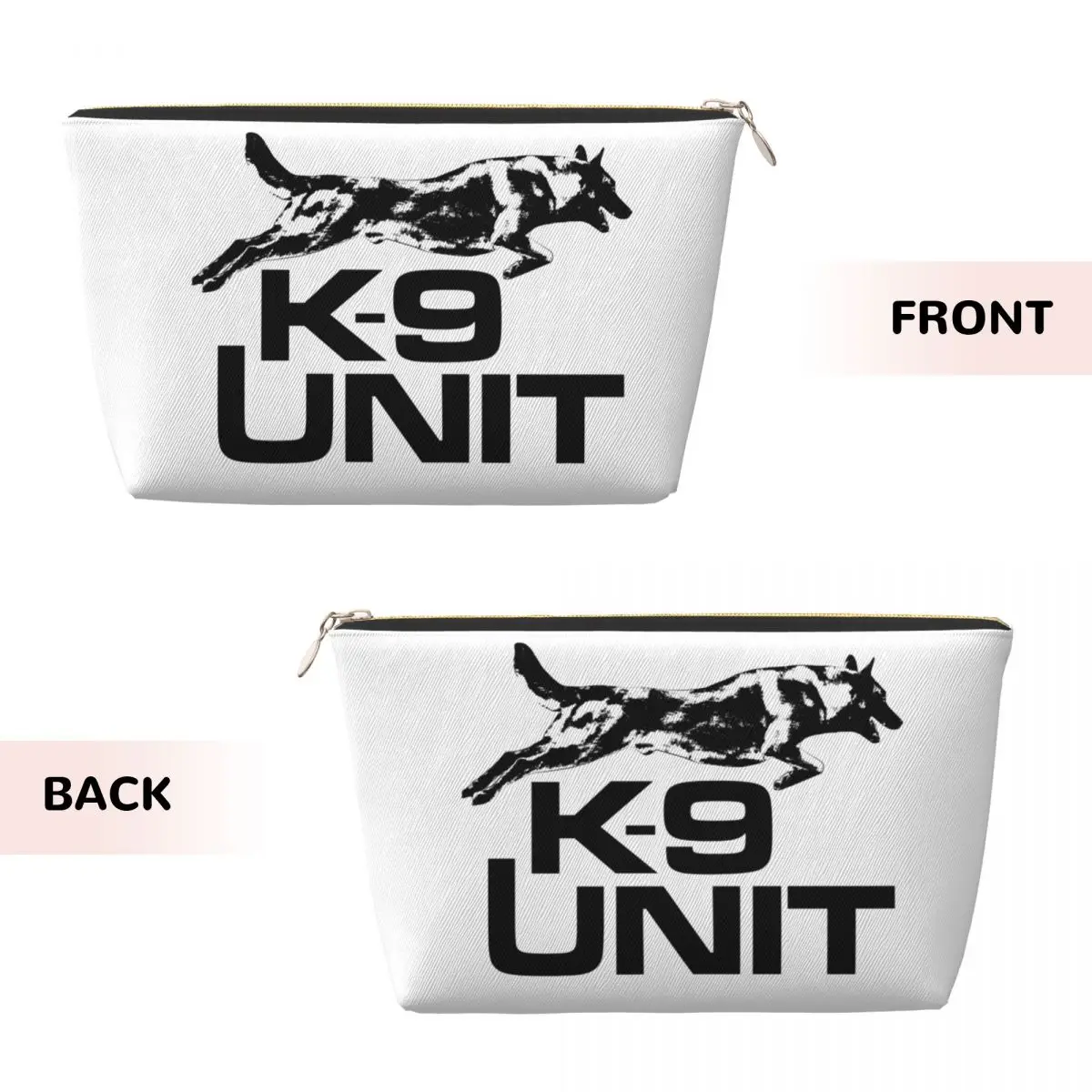 Custom K9 Unit Malinois Toiletry Bag for Women Belgian Shepherd Dog Makeup Cosmetic Organizer Ladies Beauty Storage Dopp Kit Box