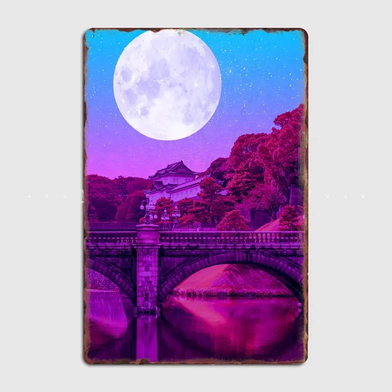 

View Vaporwave Aesthetic Metal Print Garage Decoration Club Party Vintage Tin Sign Poster Coffee/Kitchen Decoration