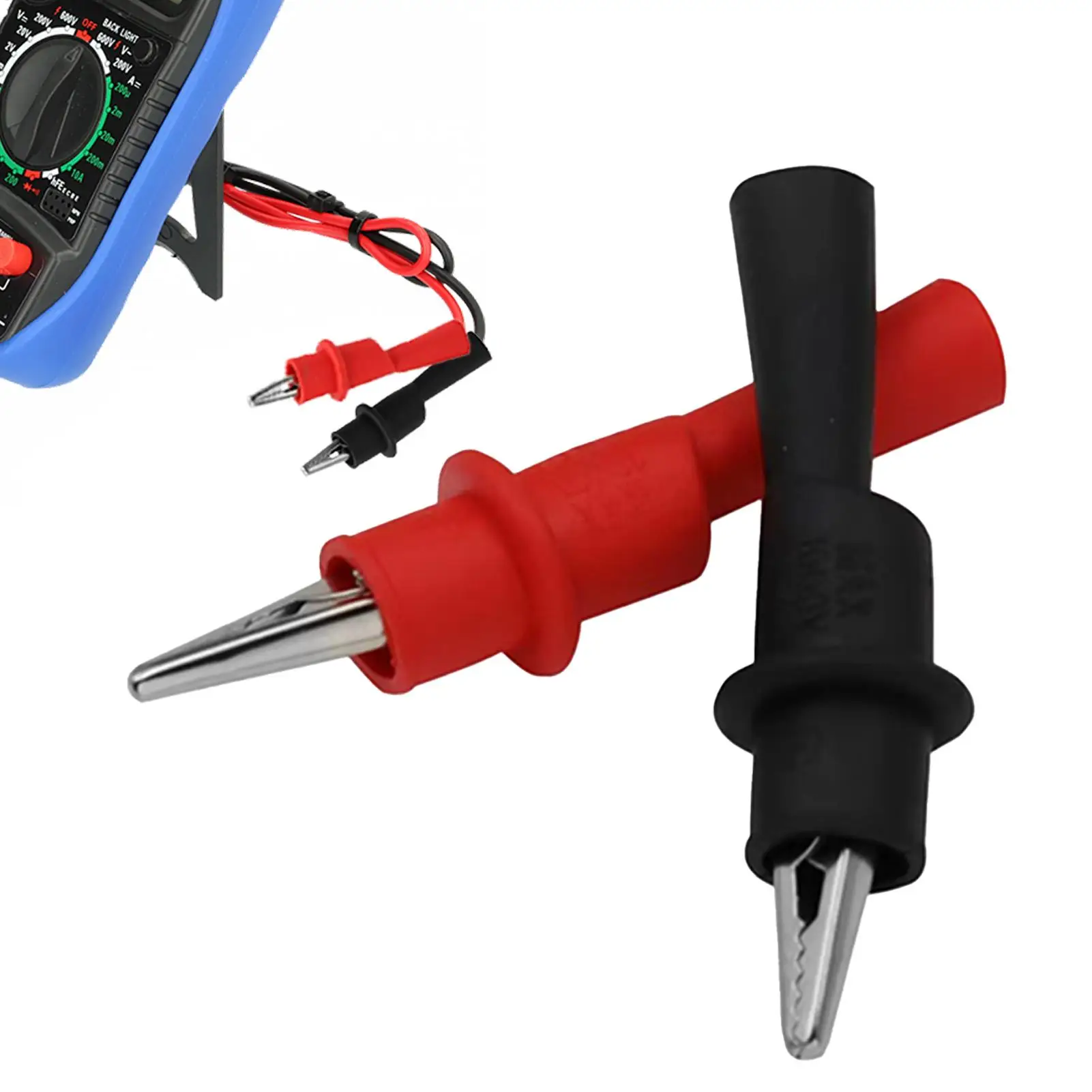 Multimeter Leads Voltage Detector Device Connector Clamps Multimeter Test Clips for Industry Fieldwork Outdoor Home Workshop
