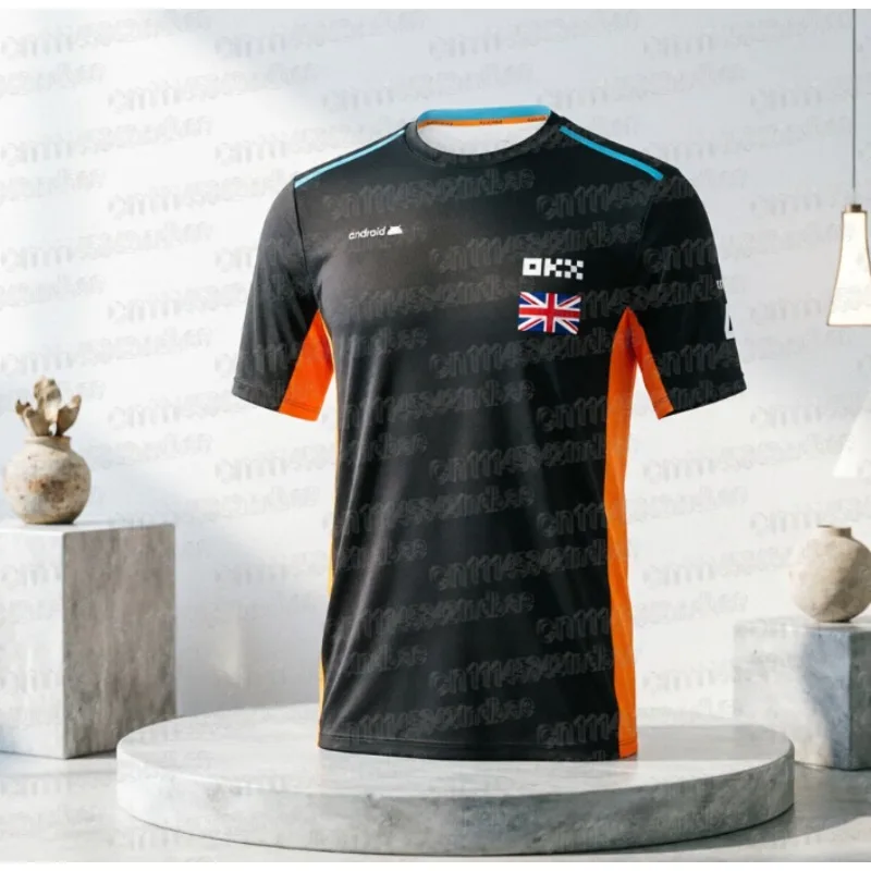 2026 Racing T-shirt Racing Suit Outdoor Sports Family Training Suit Short Sleeved Breathable Quick Drying 3D Printed Shirt