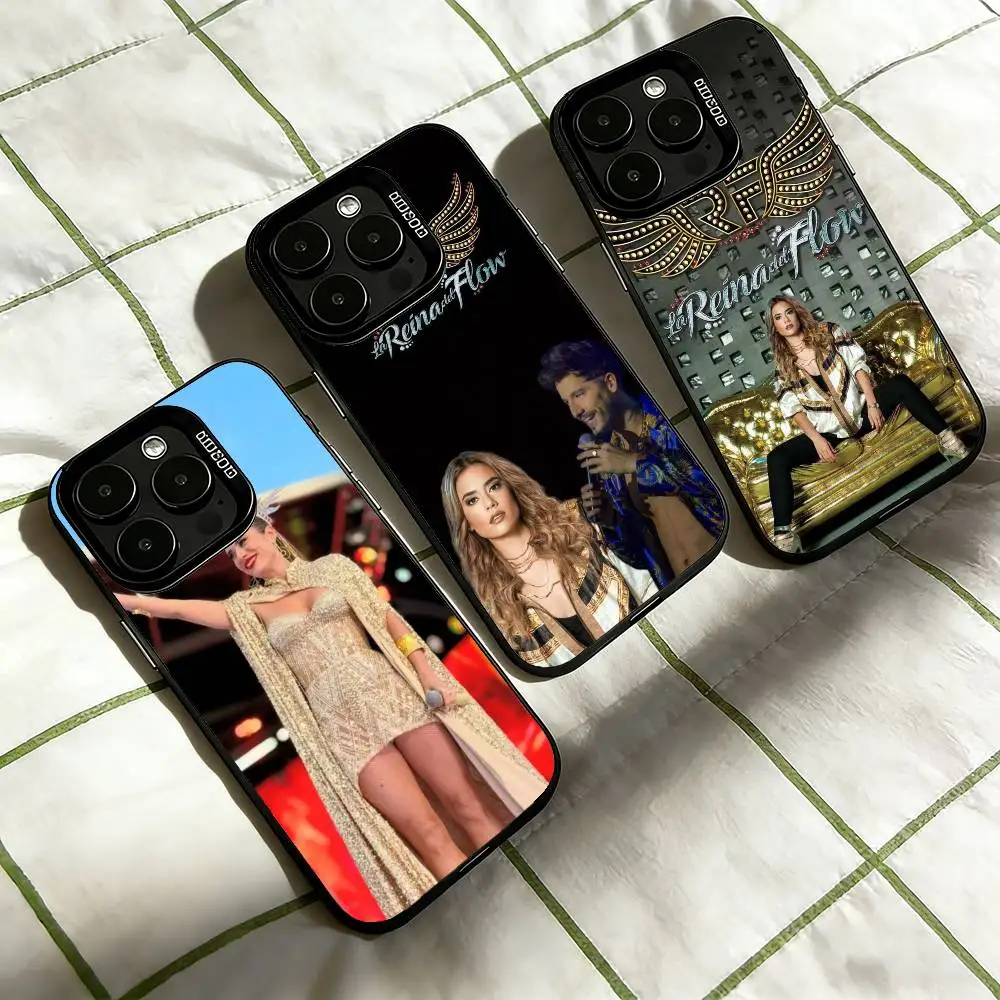 

Queen of Flow La-Reina-Del-Flow Phone Case For iPhone 17,16,15,14,13,12, Plus,Pro Max,XS,Colorful Silver Phone case Funda Cover