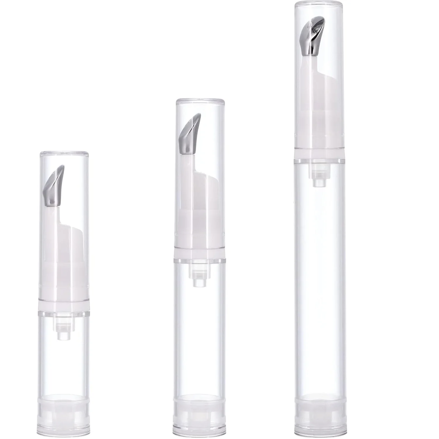 

100 шт., 5/10/15 мл, контейнер для геля для глаз, плоский аппликатор, крем для глаз, блеск для губ, безвоздушный насос, дорожные бутылки с металлическим массажным наконечником