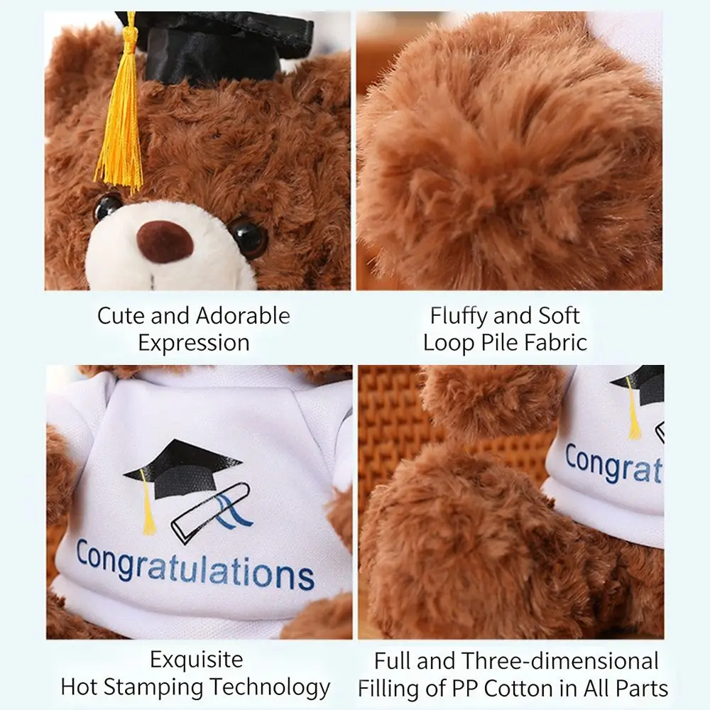 

23CM Creative Soft Graduation Bear Cute Cartoon Animal DIY Doctor Bear Graduation