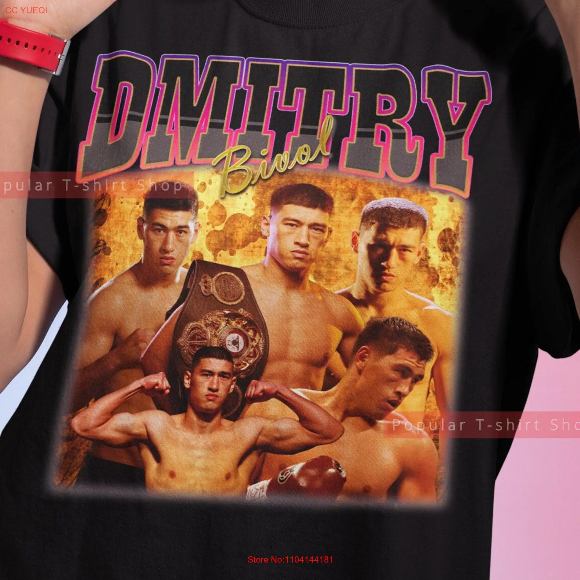 Dmitry Bivol-T-shirt vintage pour lui et elle, manches longues ou courtes, livraison express disponible