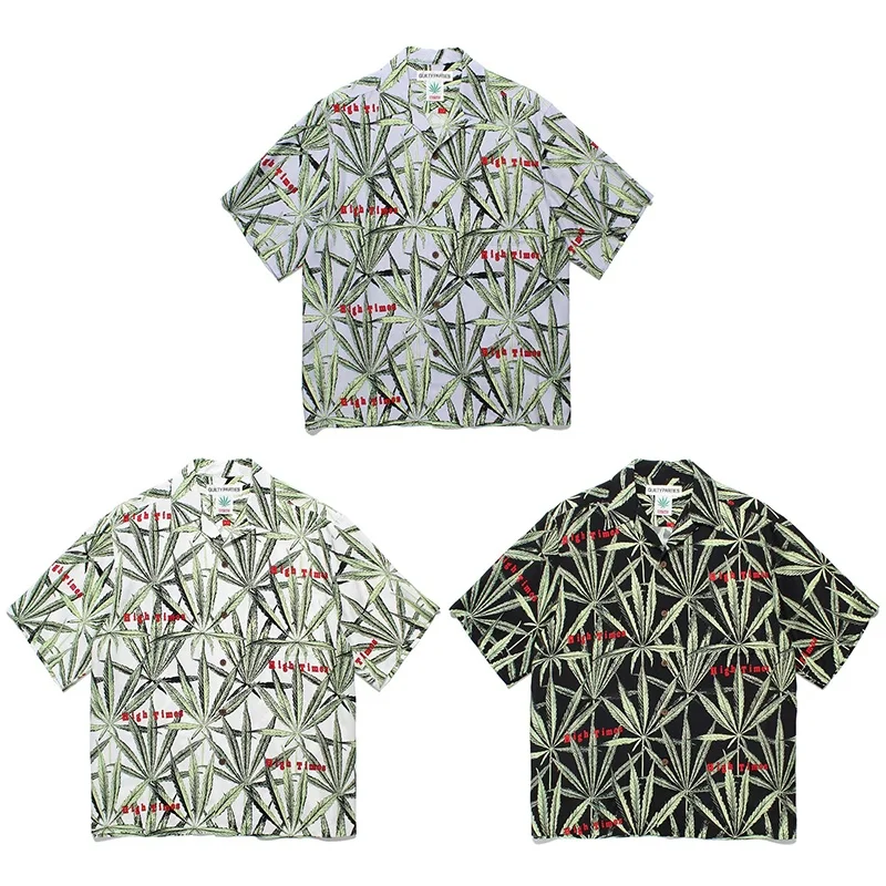 

WACKO MARIA Shirt Summer High-end Heavyweight Men's Women's Hip Hop Print Hawaiian Short Sleeve Shirt
