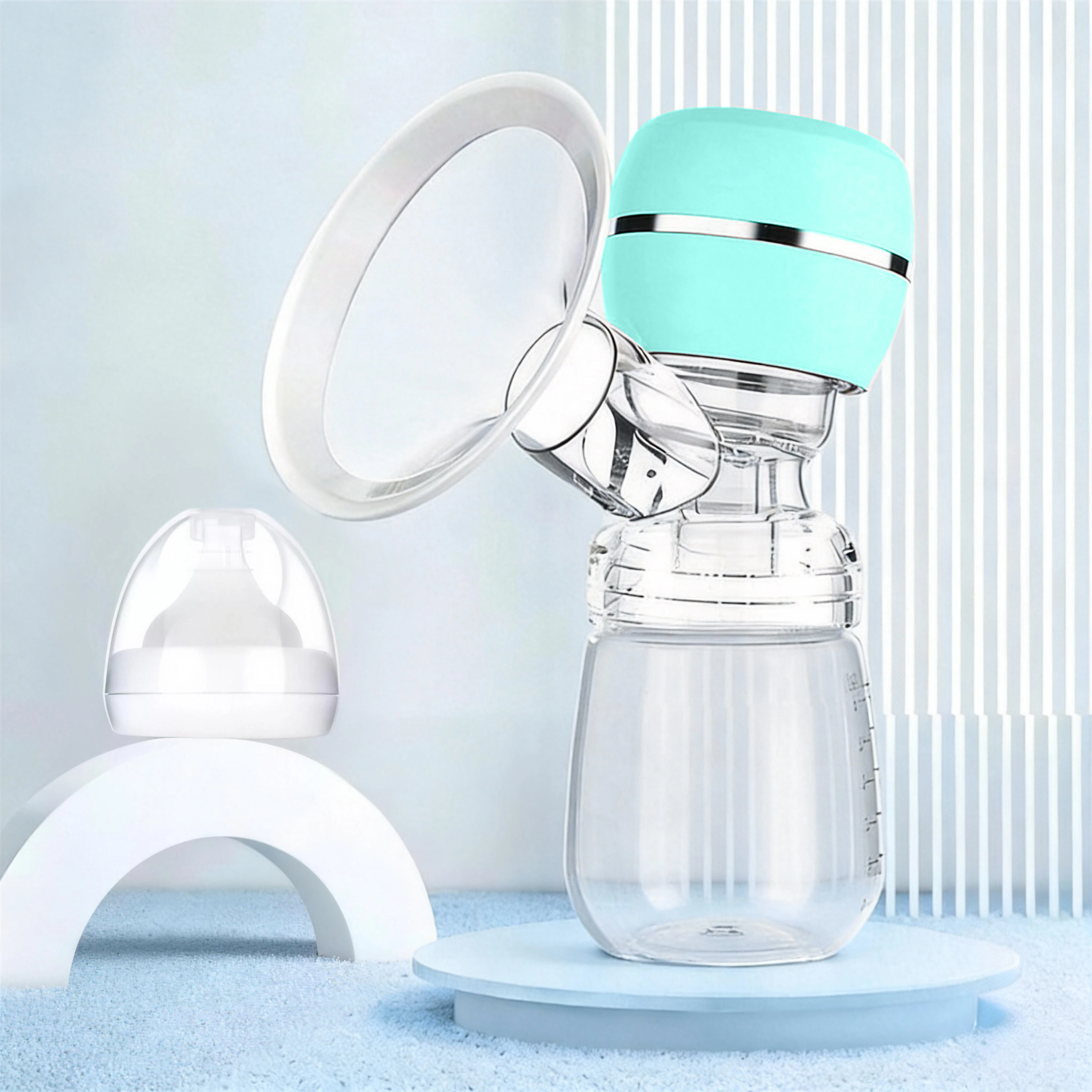 新しい電動搾乳器、母乳用吸引機能付き、産後マッサージ、無痛・静音、充電式搾乳器