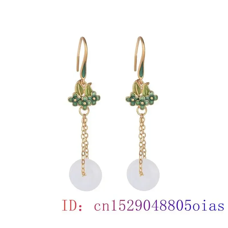 Boucles d'oreilles en forme de beignet pour femme, bijoux en Jade et Zircon, pierre précieuse, calcédoine en argent 925, amulette naturelle en cristal et Agate