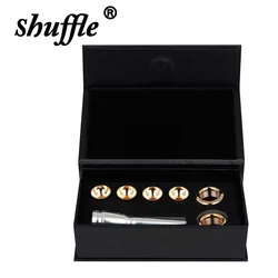 Gold Plated No. 7 Head 3C 3B 2C 2B Baja Mouthpiece Set Trumpet Mouthpiece Exercise Kit for Beginners and Professional Players