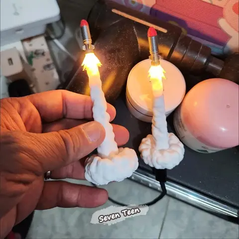 Model Figure Launch Effect Accessories Type-C Rechargeable Multi-Caliber Desktop Mini Ornaments Home Decorations