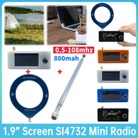 ﻿ SI4732 0.5-108mhz Portable Radio LSB USB AM FM All Band Pocket Mini Radio Receiver 1.9inch IPS Screen HF SW MW VHF Radio
