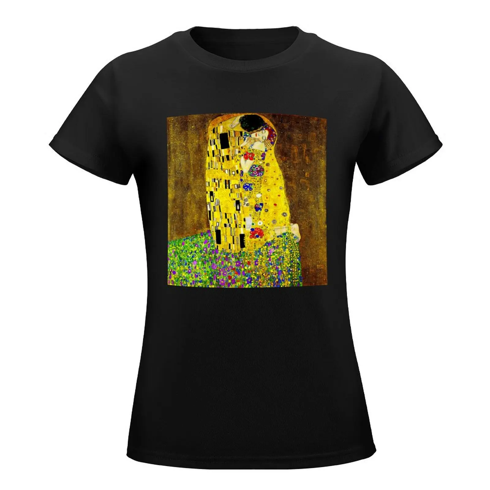 THE KISS 1917 : Gustav Klimt High Definition Print T-Shirt korean fashion sublime plain Women's summer blouses 2024