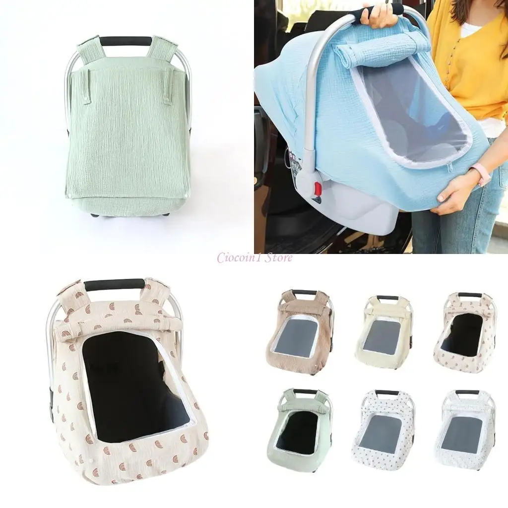 

Y1UB Муслиновое покрытие автомобильного сиденья для детей в дышащем и легких маленьких колясках для мальчиков для мальчиков и