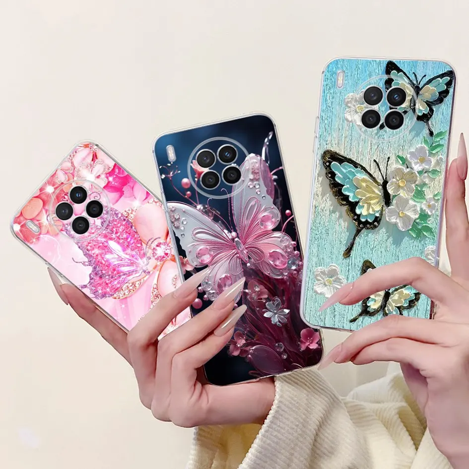 For Honor 50 Lite Case For Huawei Nova 8i Cover Fashion Butterfly Back Cover Soft Silicone Fundas For Honor50 Lite NTN-L22 Coque