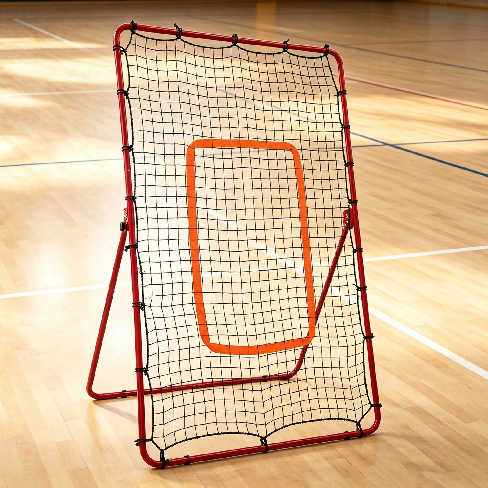 

Foldable Volleyball Rebound Net 180x110cm, Portable Solo Training Rebounder with 4 Adjustable Return Angles, Heavy Duty Steel Frame Practice Equipment for Beginners Advanced Players Backyard Park Gym