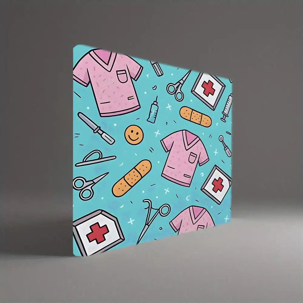 Cute tooth pattern design small Mouse Pad Desk Mat Non-Slip Stitched Edge Laptop office mat muismat suitable for office and game