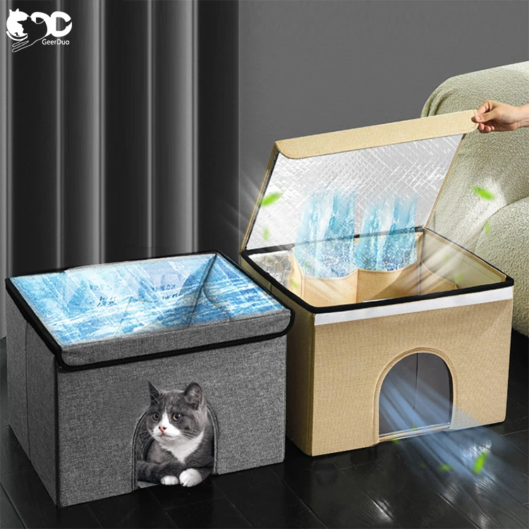 

Pet Summer Air-conditioned Luxury Large Foldable Pet Cat Dog Cooling House Cave Nest