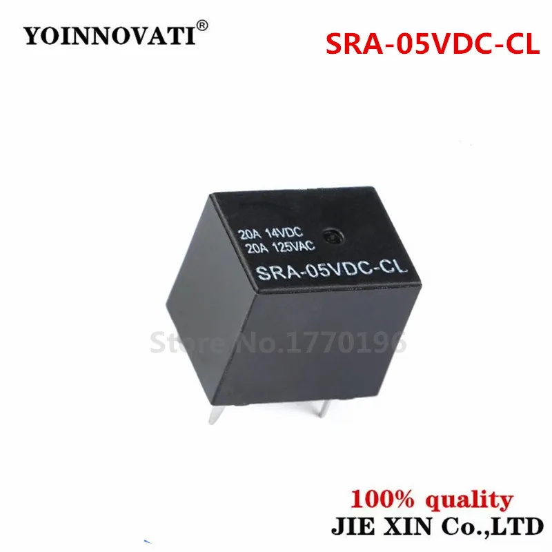 تتابع SRA-12VDC-CL SRA-05VDC-CL التبديلات ، 5 دبابيس ، 12 فولت ، 5 فولت ، 24 فولت تيار مستمر ، عالية الجودة ، T74 ، 5 SRA-24VDCL لكل مجموعة