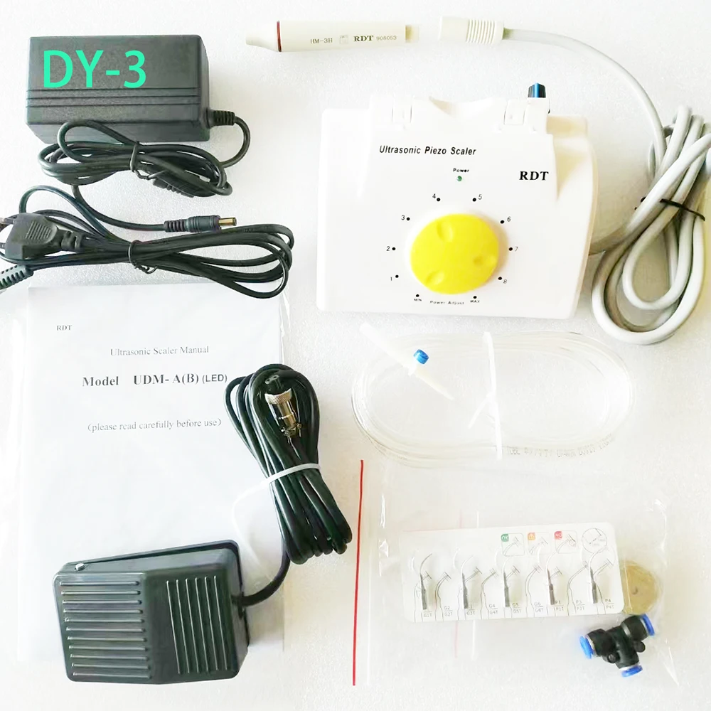 1box Denxy High Quality Dental Ultrasonic Scaler With Free Work Tips And LED Light/Plug Dental Treatment And Washing Machine