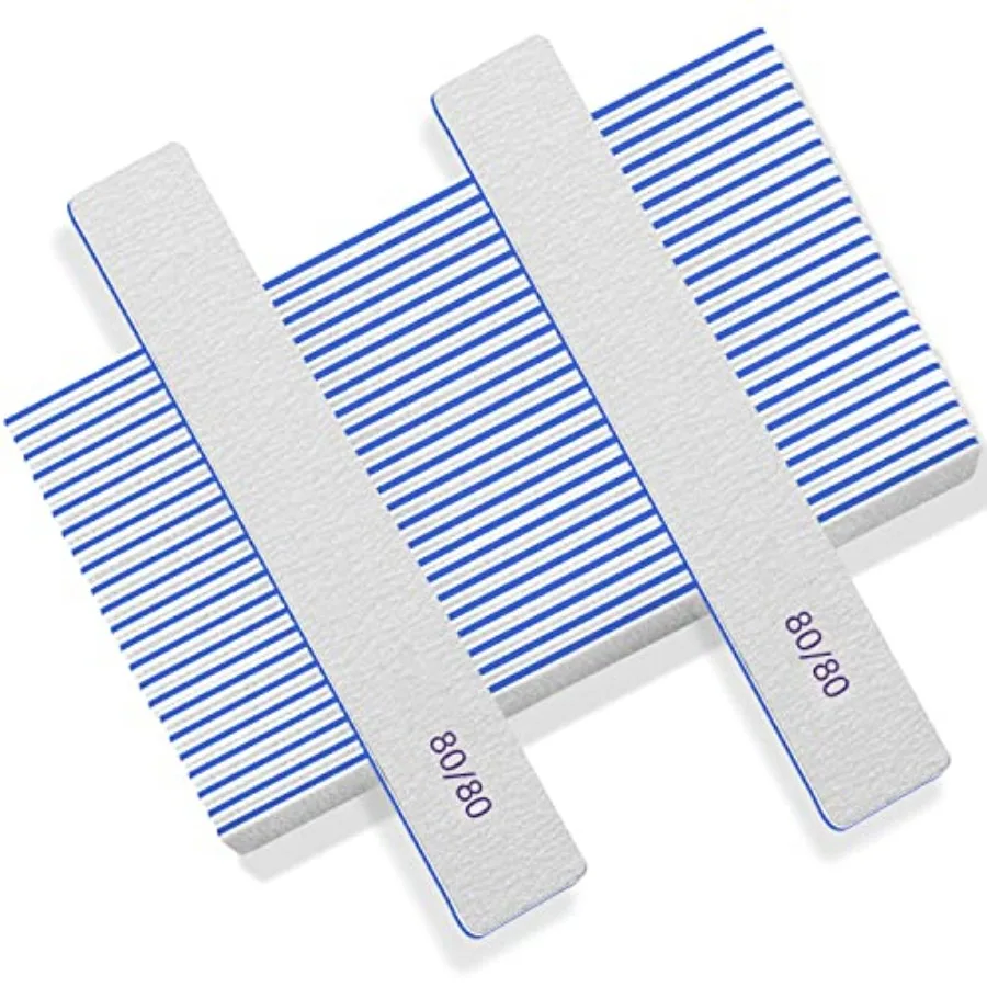 Nail Files 50pcs-Nail File 80/80 Grit for Acrylic Nails, Rough Nail Files Emery Boards for Artificial Nails, Fake Nails, Profes
