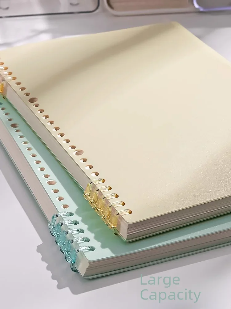 

60 Sheets B5 High School Record Book for Students Horizontal Line Book Detachable Ring Pen Notebook Macaron Series