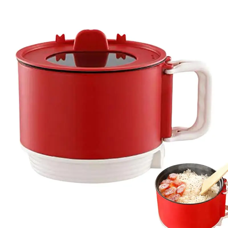 Ramen Cooking Pot Electric Lazy Pot Noodle Mini Hot Pot Portable Pot Electric Ramen Cooker Multifunctional Mini Pot Rapid Noodle