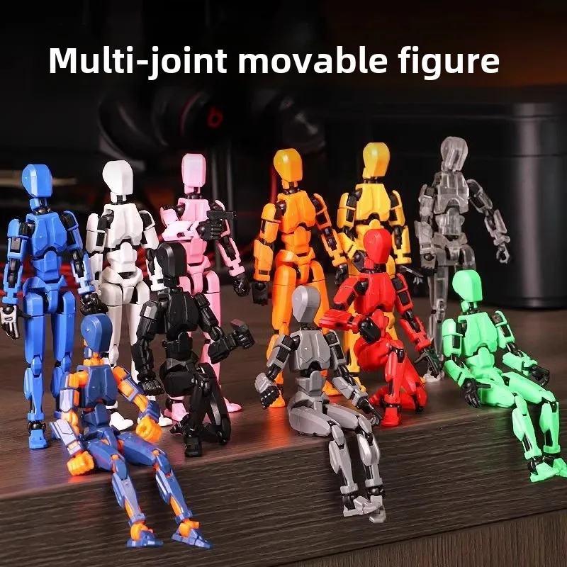 3D Printed Human Body Model, Multi Joint Movable Deformation Robot, Fluorescent 13 Action Dolls, Toys, Children