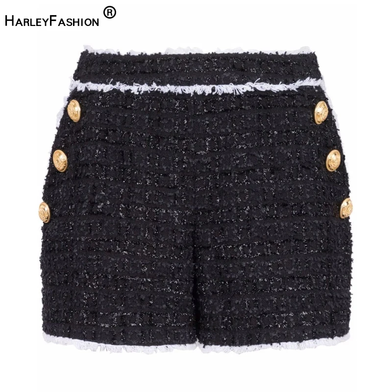 Autumn Winter Thick Fabric Tweed Outdoor Casual Women Skinny Shorts High Quality