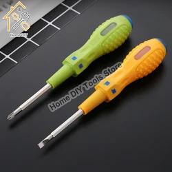 AC/DC100-500V Voltage Tester Pen Double Head Screwdriver Slotted Cross Removable Hand Tool Electric Test Pen Tools Indicator