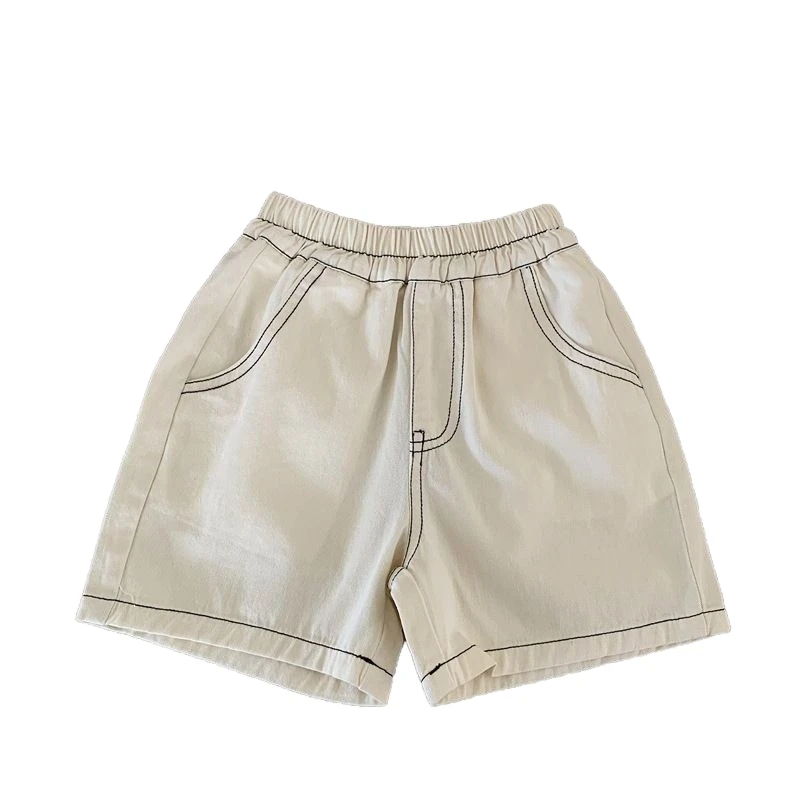 Bermudas de Aodão para Meninos e Meninas 2025, Roupas Infantis, Ajuste Solto, Calças Casuais de Crimento Cinco Quartos p...