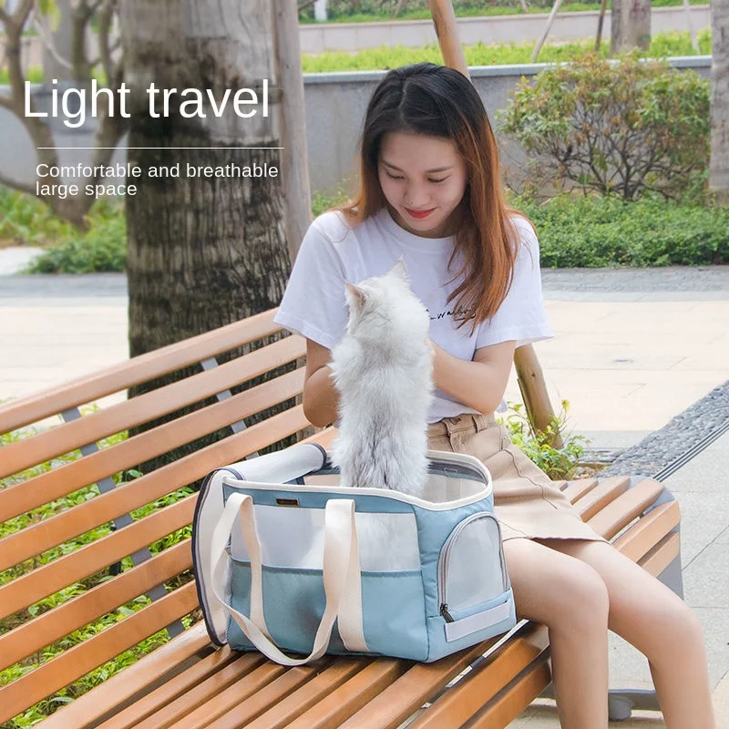 

Designer Pet Cat Backpack Carrier Fashion Cat GoOut Travel Large Space Handbag Summer Breathable Folding Light Puppy Carrier Bag