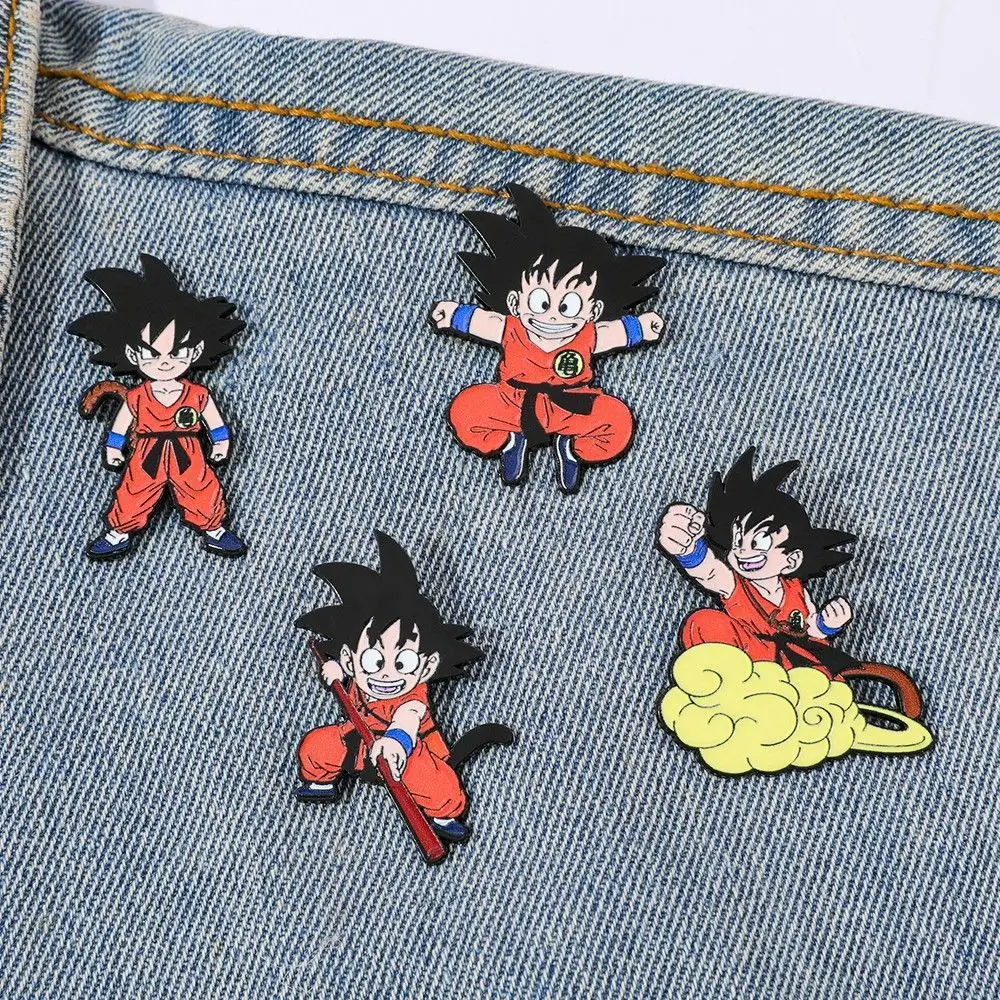 Dragon Ball Son Goku  cute metal pin personality 2D brooch backpack clothing decoration pendant anime merchandise wholesale view 3