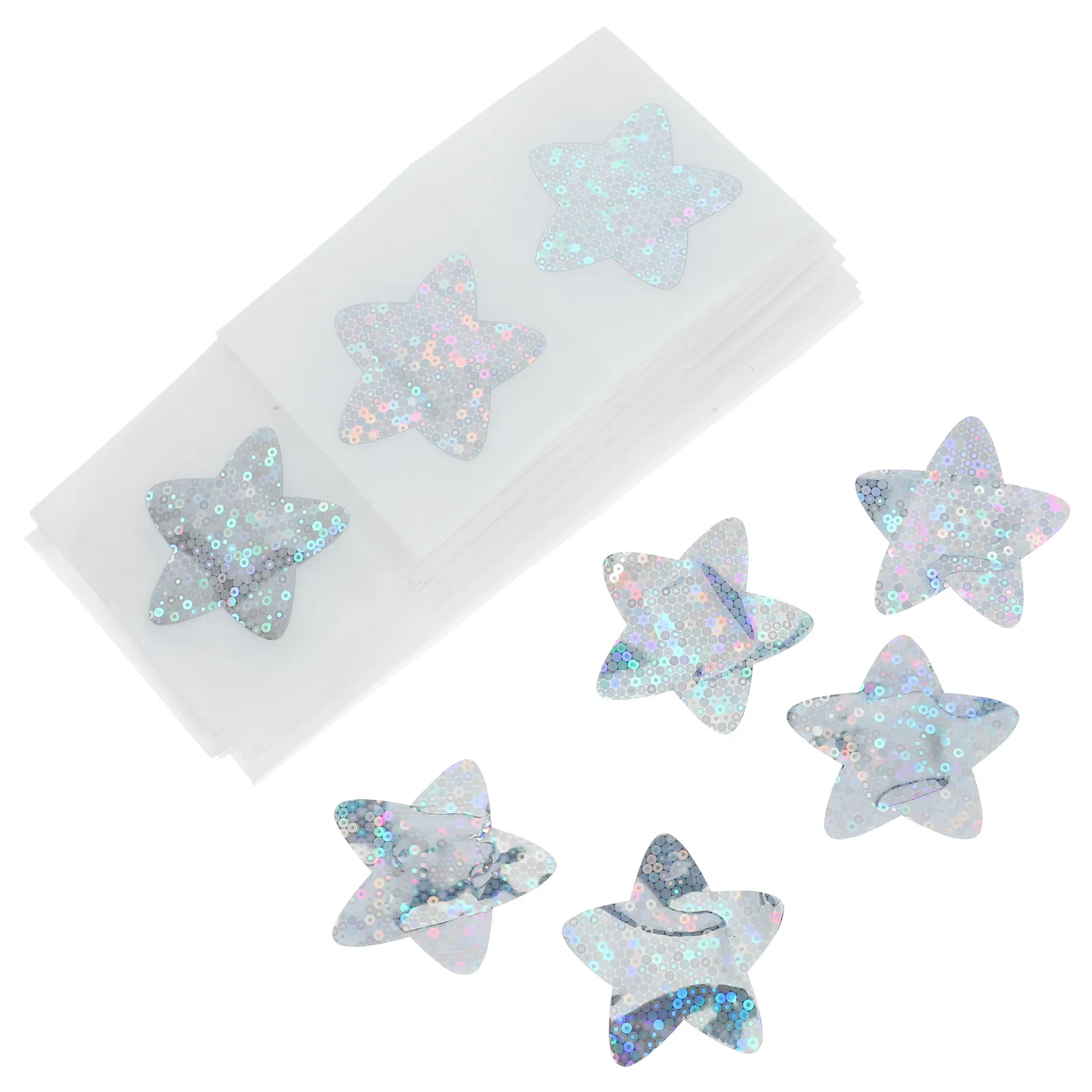 

50Pcs Star Shaped Glitter Bandages Breathable Stretchable Wound Care Patches for All Ages Baby Elderly Adults Convenient