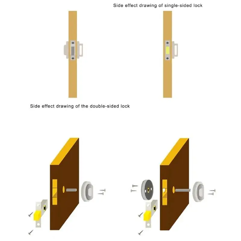 

Y1UD Stainless Steel Restroom Occupancy Lock Latches Indicating Lock For Public Toilet Bathroom Door