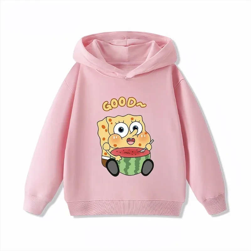 

Creative Haibao print loose casual and fashionable children's hooded sweatshirt, autumn and winter warm sports pullover top