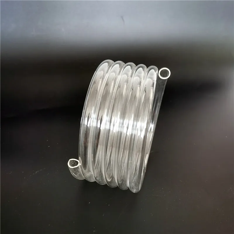 

5.75 coils customized clear spiral quartz tube for Muffle furnace helix quartz tube