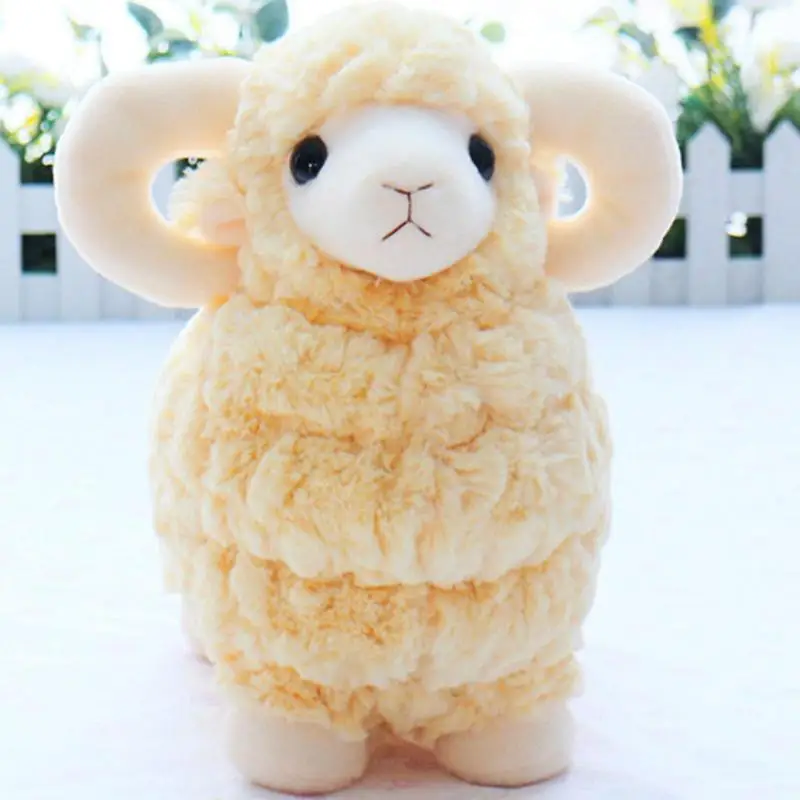 Cute Sheep Plush Toys Simulation Stuffed Animal Soft Doll Real Life Plush Sheep Goat Toys For Children Baby Kids Birthday Gift