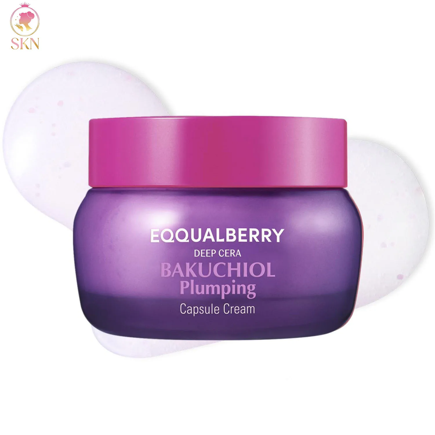 Crema en Cápsulas Reafirmante con Bakuchiol EQQUALBERRY, Humectante con Retinol, Cuidado de los Poros, Complejo de Colágeno y Ceramida