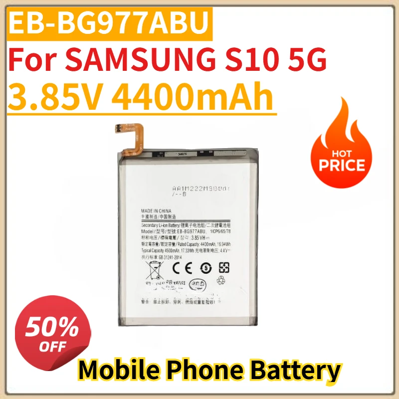 بطارية هاتف محمول جديدة عالية الجودة EB-BG977ABU 3.85 فولت 4400 مللي أمبير في الساعة لهاتف سامسونج S10 5G بطارية بديلة #1