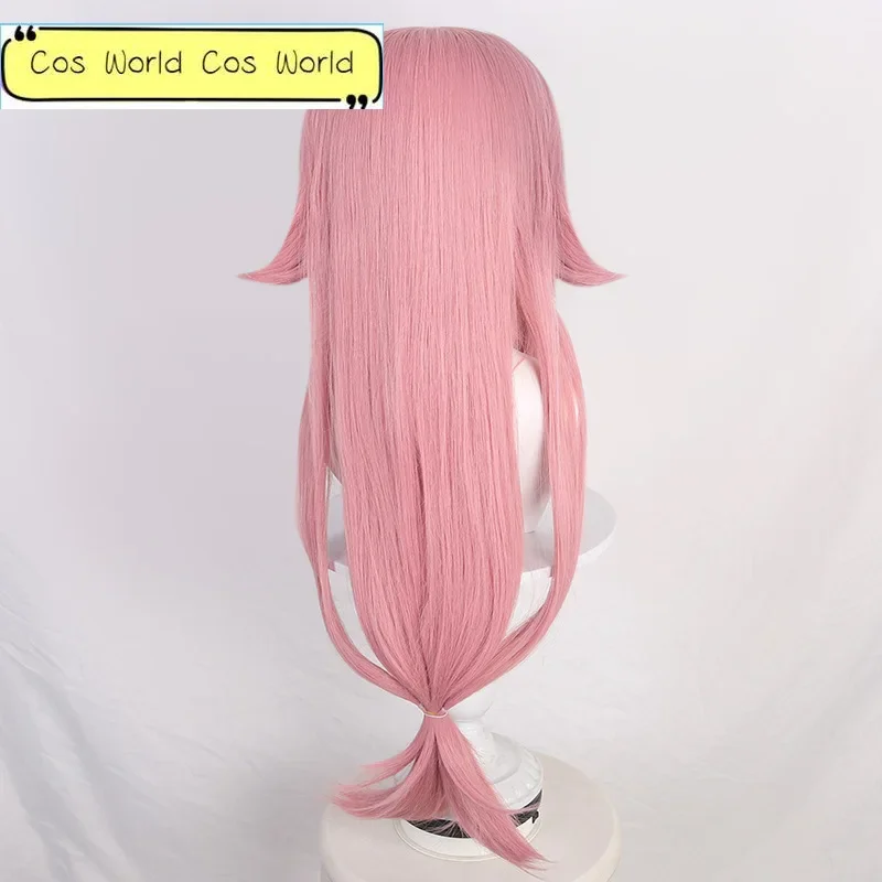 Yae Miko Wig Genshin Impact Cosplay Project Celestia Pink Long Staight Heat Resistant Synthetic Hair Adult Wig+ Free Wig Cap