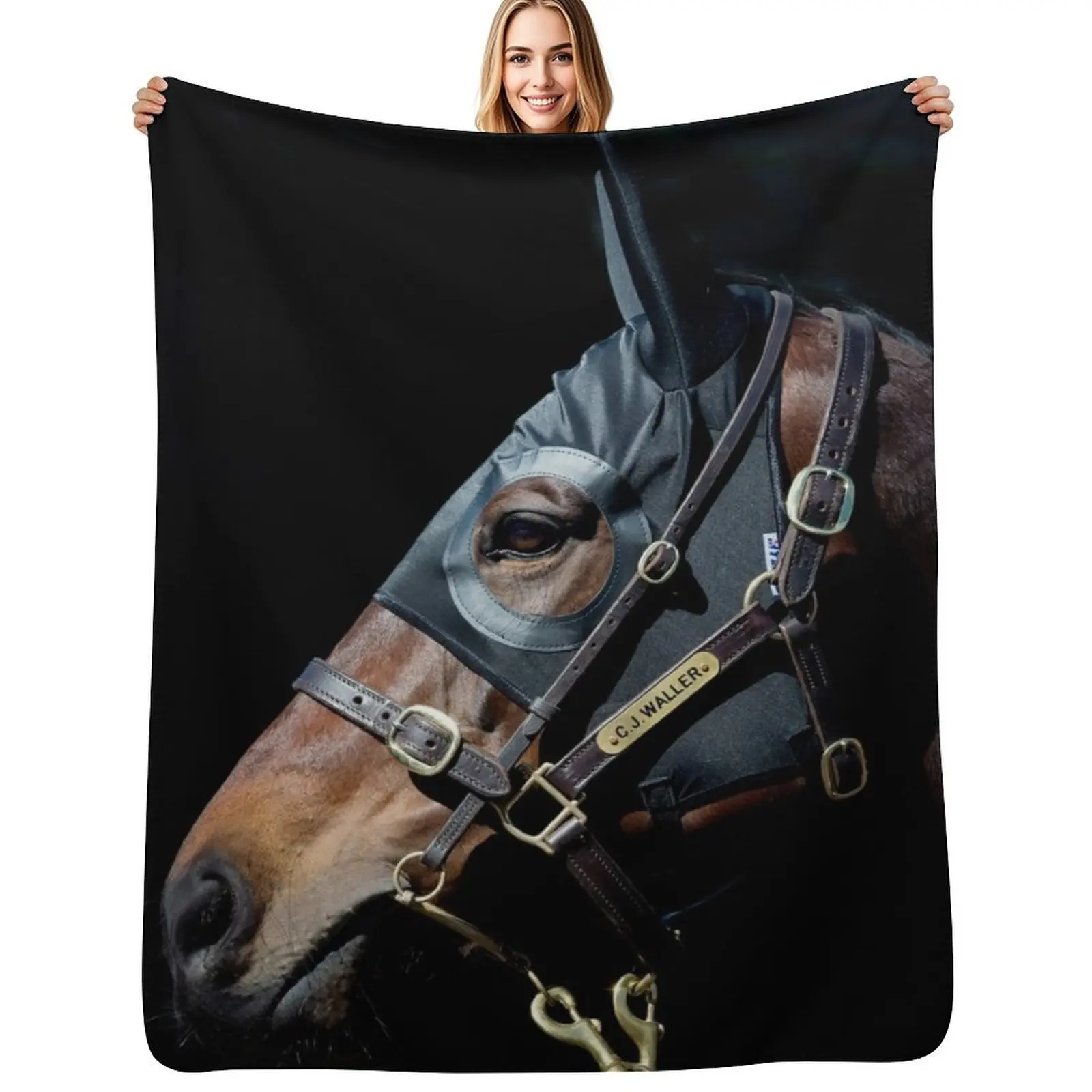 Winx - Racehorse Throw Blanket Year Round Soft Comfortable Blanket for Home