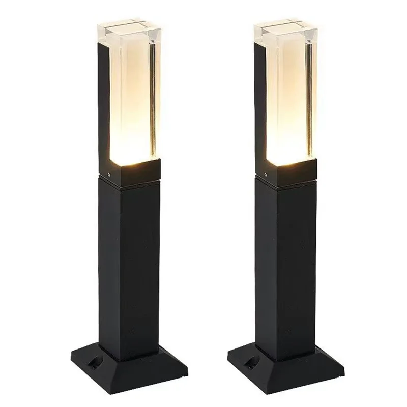 

TKOH-2X Датчик движения человека Светодиодный светильник для газона Открытый водонепроницаемый IP65 Акриловый абажур Садовая вилла Пейзаж Дорожка Свет для газона