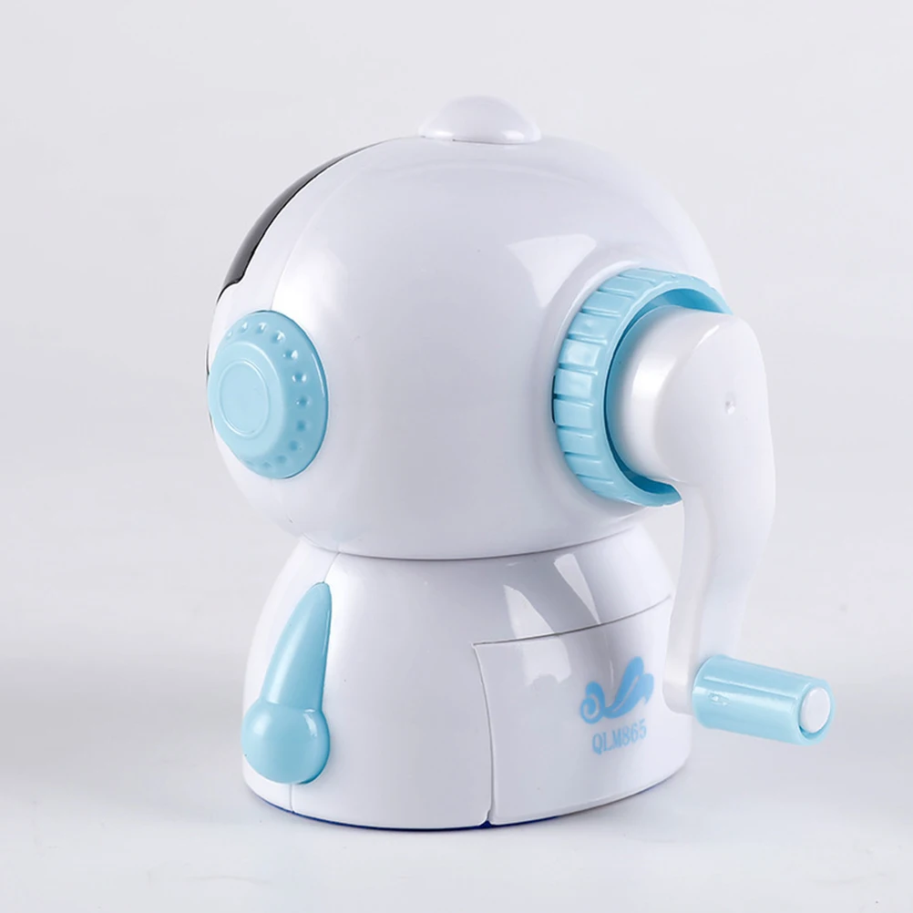 

Spaceman Pencil Sharpener Hand Crank Kids Plastic Metal Student Small Pink White Eyes Random Lovely Creative School Office Home