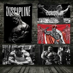 3x5 Ft Bodybuilding GYM Schwarzenegger Ronnie Flag Polyester Printing Banner for Garage Wall Out Door Decoration With Grommets
