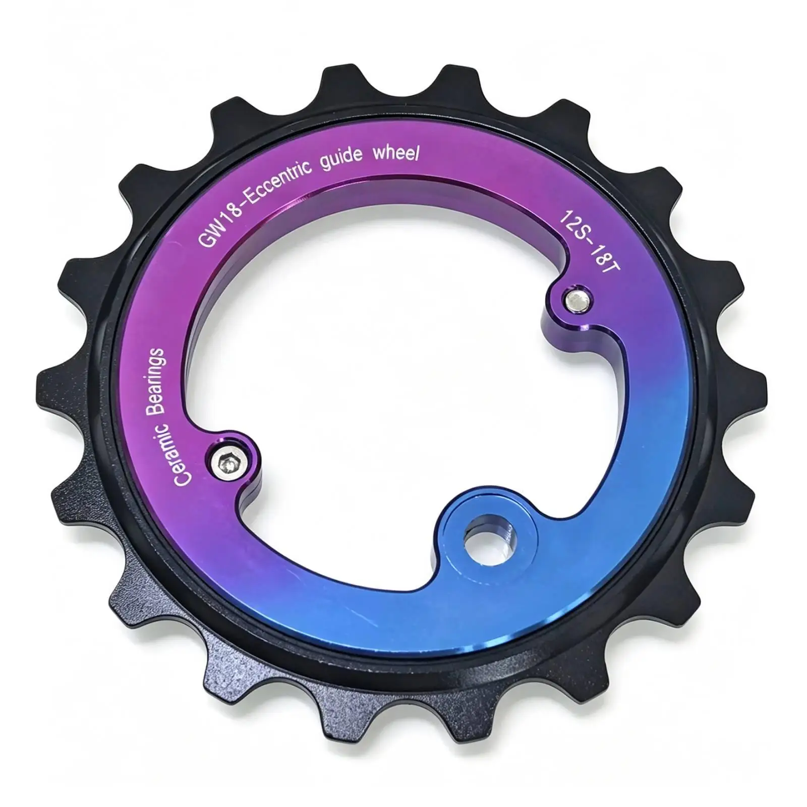 Durable Aluminum 18T Derailleur Guide Wheel Ceramic Bearing Rear Pulley Smooth Shifting for