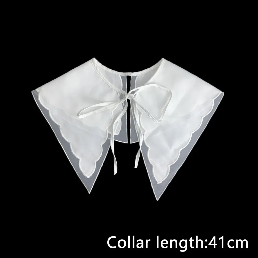 Wholesale sales of 1-10 pieces polyester with tie a knot  shawl DIY lace cut out sun protection anti fading clothing accessories