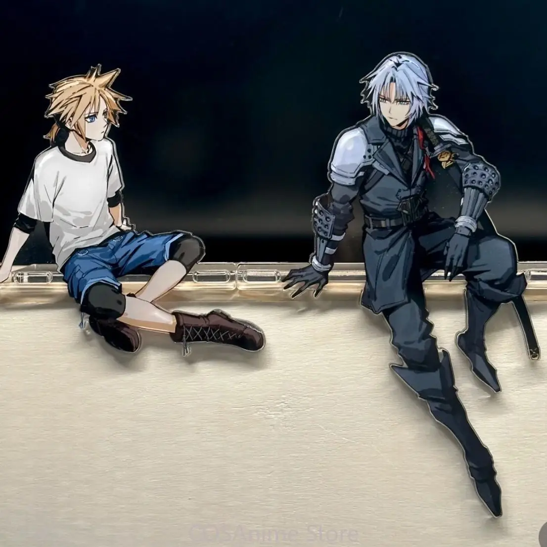 Juego Sephiroth Cloud Strife Cosplay figura de Anime soporte acrílico modelo placa decoración de escritorio señal de pie regalo para seguidores de escritorio